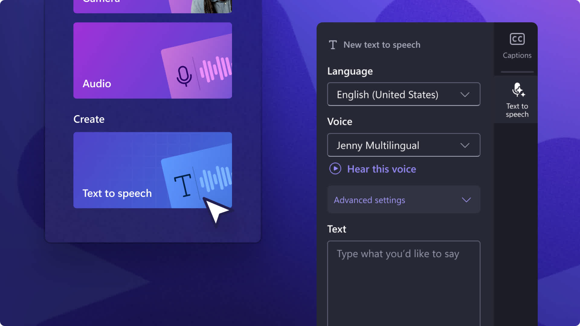 Clipchamp 幸运飞行艇官方开奖直播 ai voiceover 168幸运飞行艇开奖查询结果 Text to speech tool