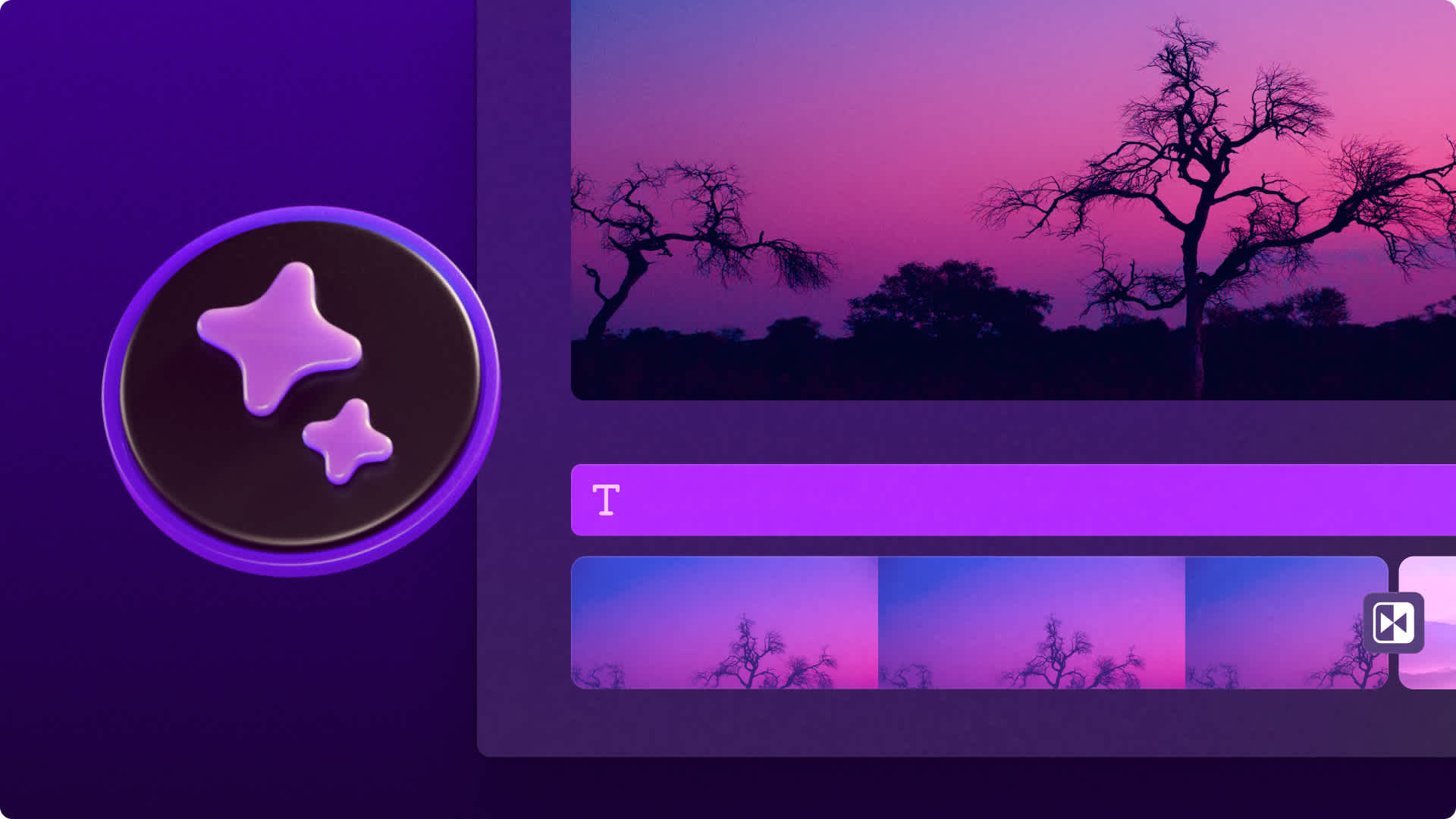 An abstract image of video editing magic tools in Clipchamp
