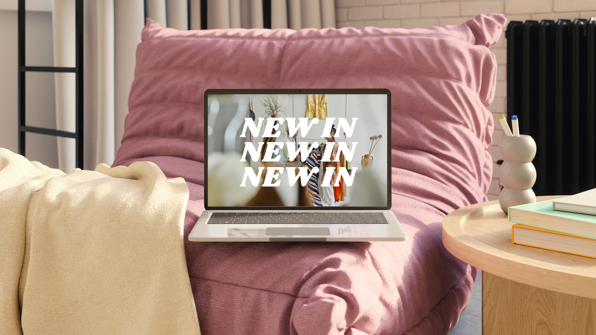 An image of a promo video on a laptop.